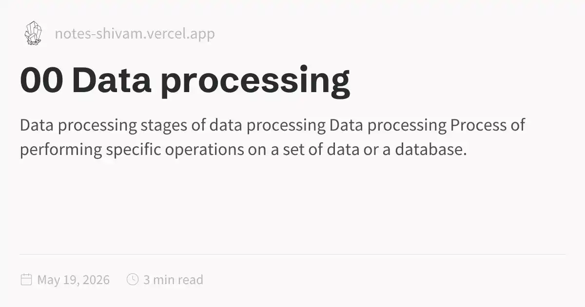 00 Data processing